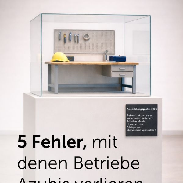 Azubis gehen selten von heute auf morgen verloren. ...